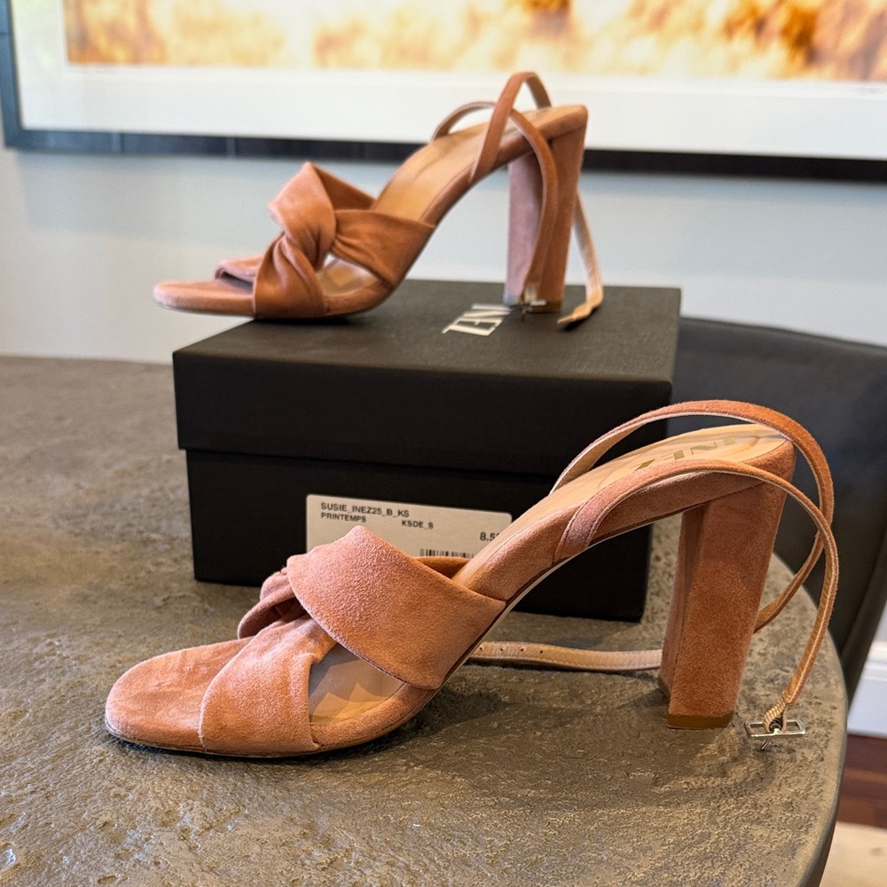 Inez Isabel heels worn once 8.5 clay pink - Picture 8 of 12